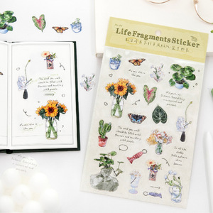 1 foglio per confezione, serie Snippets of Life, adesivi botanici di ispirazione vintage per bullet journal. - Product Image 1