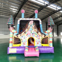 Toboggan gonflable commercial en PVC pour bonbons et glaces, château gonflable extérieur pour enfants, idéal pour la location événementielle