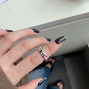 Dylam 925 Sterling <b>Silver</b> Fashion Stackable <b>Rings</b> for Women Colorful Cubic Zirconia <b>Stacking</b> Eternity <b>Ring</b> Jewelry Gifts - Product Image 5