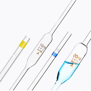 Pipeta volumétrica graduada transparente de laboratorio pipetas medidoras de vidrio de 10ml y 20ml - Product Image 1