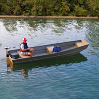 Bateau de pêche en aluminium 16 pieds Jon, petit bateau Jon à fond plat à vendre