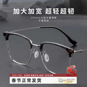 Monture de lunettes surdimensionnée pour homme Danyang en titane pur écaille de tortue, monture complète légère 26028 - Product Image 5