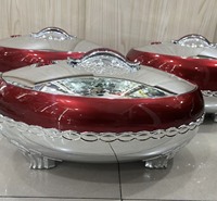 Ensemble de chauffe-plats isothermes premium 4L 5L 6L, 3 pièces en acier inoxydable, pour buffets et événements de restauration du Ramadan musulman