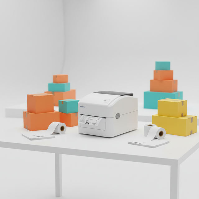 Barway Xp420b 4 Inch A6 Airway Bill Sticker Label Printing Direct Thermal Printer USB 203dpi