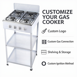 <span class=keywords><strong>Cocina</strong></span> de <span class=keywords><strong>Gas</strong></span> Ridax para Uso Doméstico con Soporte, <span class=keywords><strong>Cocina</strong></span> de <span class=keywords><strong>Gas</strong></span> Independiente con <span class=keywords><strong>4</strong></span> Quemadores y Estante - Product Image 2