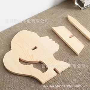 Wooden <b>Glasses</b> Holder Head Shape Natural Wood Color Handmade Storage <b>Rack</b> For Eyewear Display - Product Image 1