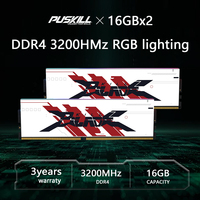 PUSKILL New Design DDR4 RGB RAM 8GB/16GB/32GB 3200MHz/3600MHz for Desktop Gaming in Stock