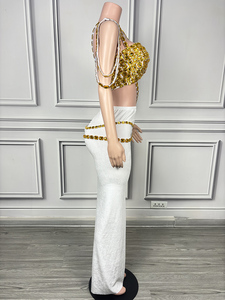 Abito da <span class=keywords><strong>Cocktail</strong></span> Y3789-F Novance senza spalline abbigliamento donna Set strass due pezzi abito da sera Sexy Club per il compleanno - Product Image 6