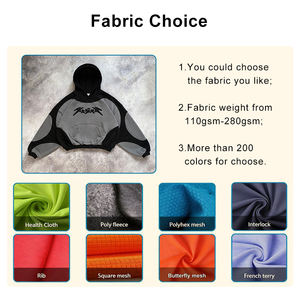 Sweat à capuche surdimensionné en polyester lourd avec impression de logo personnalisé de haute qualité, col rond, cordon de serrage, imperméable, automne - Product Image 2