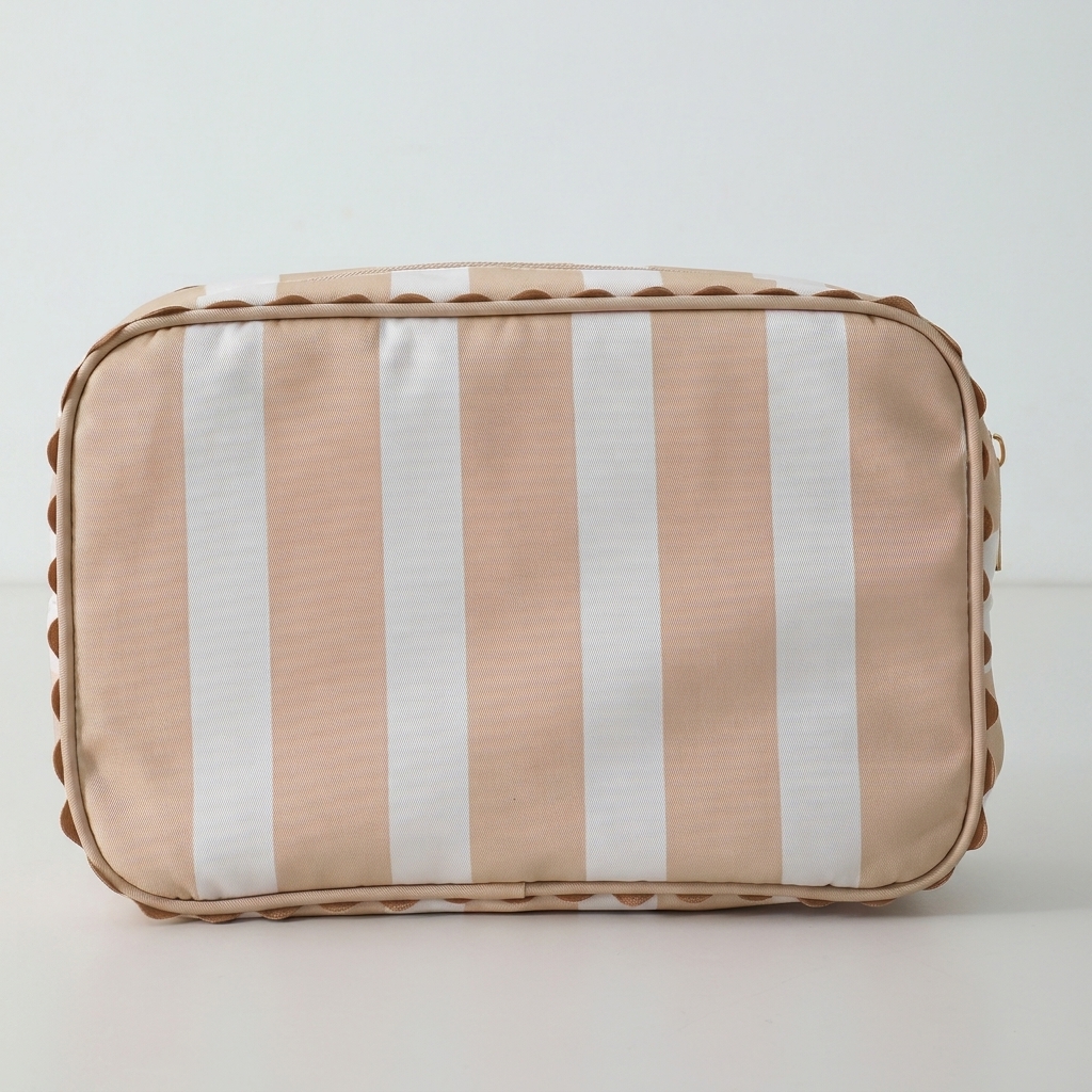 Light Khaki  and White Stripes