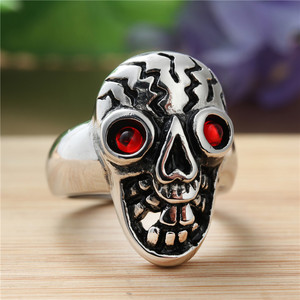 Skeleton <b>Skull</b> <b>Ring</b> Silver Men's Punk Retro Style Jewelry Gift 27034 - Product Image 1