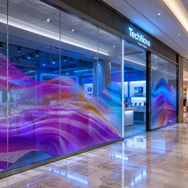 Transparent LED Display Screen P6 - Plastic Grille IP45 Indoor LED Panel with SDK for Store Window 1080P
