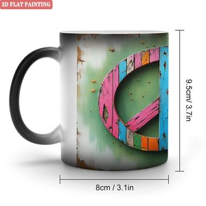 Outdoor Forest <b>Camping</b> Drinking Mug Frosted Black 11oz Ceramic Heat Sensitive Magic Cup - Product Image 2