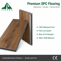 Revêtement de sol SPC à clic de 0,5 mm, résistant à l'usure, ignifuge, imperméable, antidérapant, écologique, surface grainée, pour usage intérieur, bureaux, supermarchés