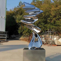 Estuparty — grande Statue en acier inoxydable, Sculpture abstraite, populaire, offre spéciale,