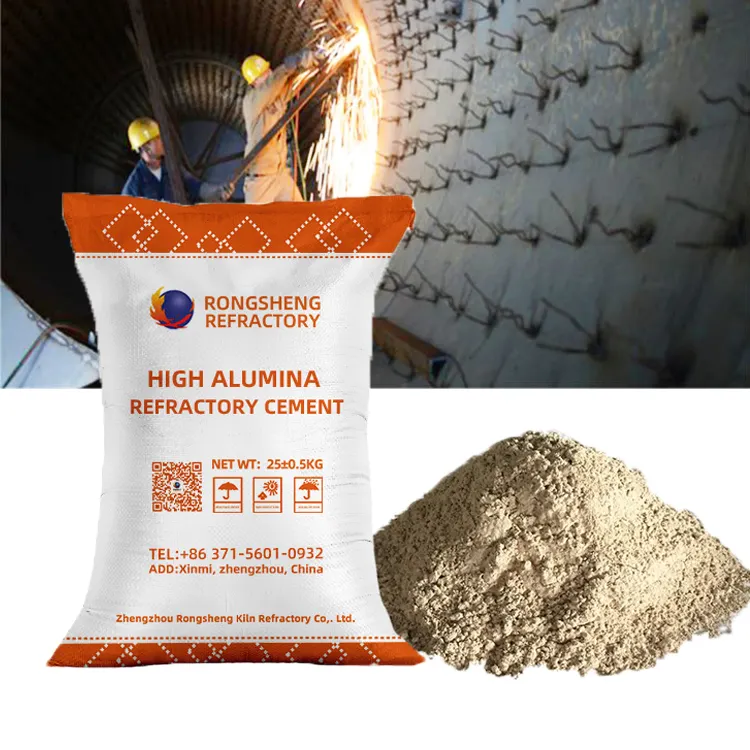 Prezzo all'ingrosso cemento alluminato di calcio refrattario resistenza al calore colabile cemento refrattario ad alta allumina