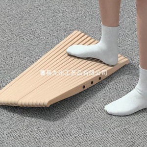 Masajeador de pies de madera, tabla de equilibrio para debajo del escritorio, tabla de entrenamiento para aliviar el estrés, ejercicio para tobillos, monopatín de pie de madera maciza - Product Image 5