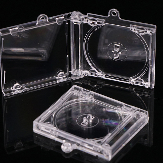 Hot Sale Customized clear Plastic NFC Music Mini CD Album Jewel Case with Keychain Rings