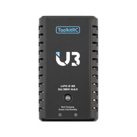 Chargeur de poche intelligent Factory ToolkitRC U3 38W 3A Type-C PD 2-3S à charge rapide avec indicateur LED pour drone RC