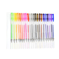Stylo Gel en Plastique Scintillant Effet Graffiti Simple, Pointe Bille 0,8 mm, Haute Esthétique, pour Bureau et École, Bleu/Rouge, Vente en Gros