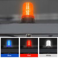 Nueva luz giratoria LED DC12/24V para camión, carretilla elevadora, montada en el techo, luz LED ámbar para camión volquete para remolque con perno