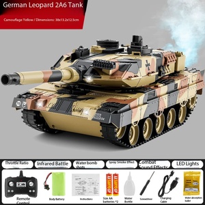 Tank télécommandé grandeur nature avec effets lumineux, sonores, fumigènes et bombes à eau, pour batailles multijoueurs infrarouges. - Product Image 6