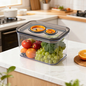 Sealed Food Storage Container Rectangle Clip On Lid For Fruits Vegetables Grains Refrigerator Picnic Use - Product Image 4