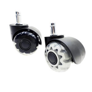 Roulettes transparentes en PU pour chaise de bureau, chaise d'ordinateur, utilisation en salle de bain, universelles et silencieuses - Product Image 1