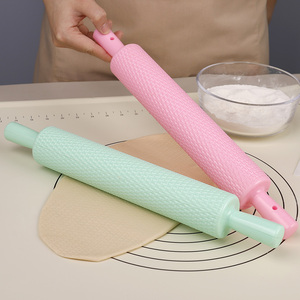 <span class=keywords><strong>Rouleau</strong></span> à pâtisserie texturé antiadhésif de 10 pouces en plastique pour tortillas et fondant, outil de pâtisserie - Product Image 3