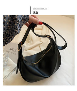 Bolso de Fieltro Retro de Moda Coreana para Mujer, Primavera 2023, Estilo Urbano, Simple, de Hombro o Cruzado, con Cadenas y Cierre Mediano - Product Image 2