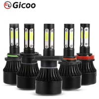 Ampoules de phare LED GICOO X7 360 4 côtés 55W 8000LM 12V Nouveau 6000K H1-H11 IP68 Étanche Adaptation universelle
