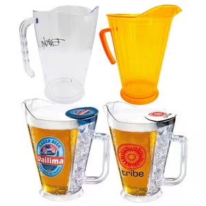 Chất Lượng Cao 1.5L 1.8L 3L Rõ Ràng Màu Xanh Đen Nhựa Ice Bia Jug Nước Trái Cây Bình Nước Với Xử Lý Cho Birra ichnusa Birra Menabrea - Product Image 1