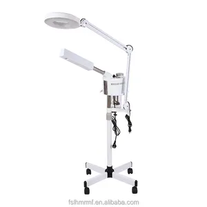 LED Lamp Magnifier Facial Steamer Beauty Skin Care Tools Spray Cosmetology Instrument 3 In 1