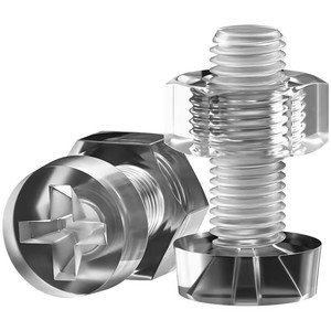 Tianzhuo Hardware Acrylic Phillips Screws M3 M4 M5 M6 M8 Fully Threaded Plastic Nuts For Construction Industry - Product Image 1