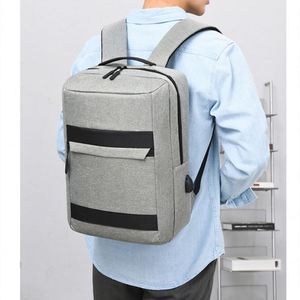 Sac à dos pour ordinateur portable 15,6 pouces pour adolescents, avec logo personnalisé, étanche, pour voyages d'affaires, fermeture éclair design, capacité 24L, USB, Oxford - Product Image 4