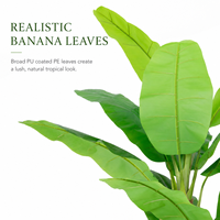 Grand Faux Bananier, Emballage KD, Plante Tropicale au Toucher Réel, Ignifuge et Anti-UV, Pour Projets, Anniversaires, Aménagement Paysager, Vente Directe Usine