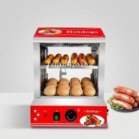 Chauffe-encourages à hot-dogs électrique commercial de comptoir, équipement de restauration, petite vitrine de présentation