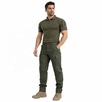 Ensemble chemise de combat à manches courtes et pantalon cargo pour homme, personnalisable avec logo, tenue tactique Frog Suit, uniforme de camouflage décontracté pour l'entraînement