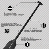 Pagaie de dragon boat en carbone composite haute résistance OEM ODM, longueur totale 125 cm, lame 48x18 cm pour événements sportifs nautiques