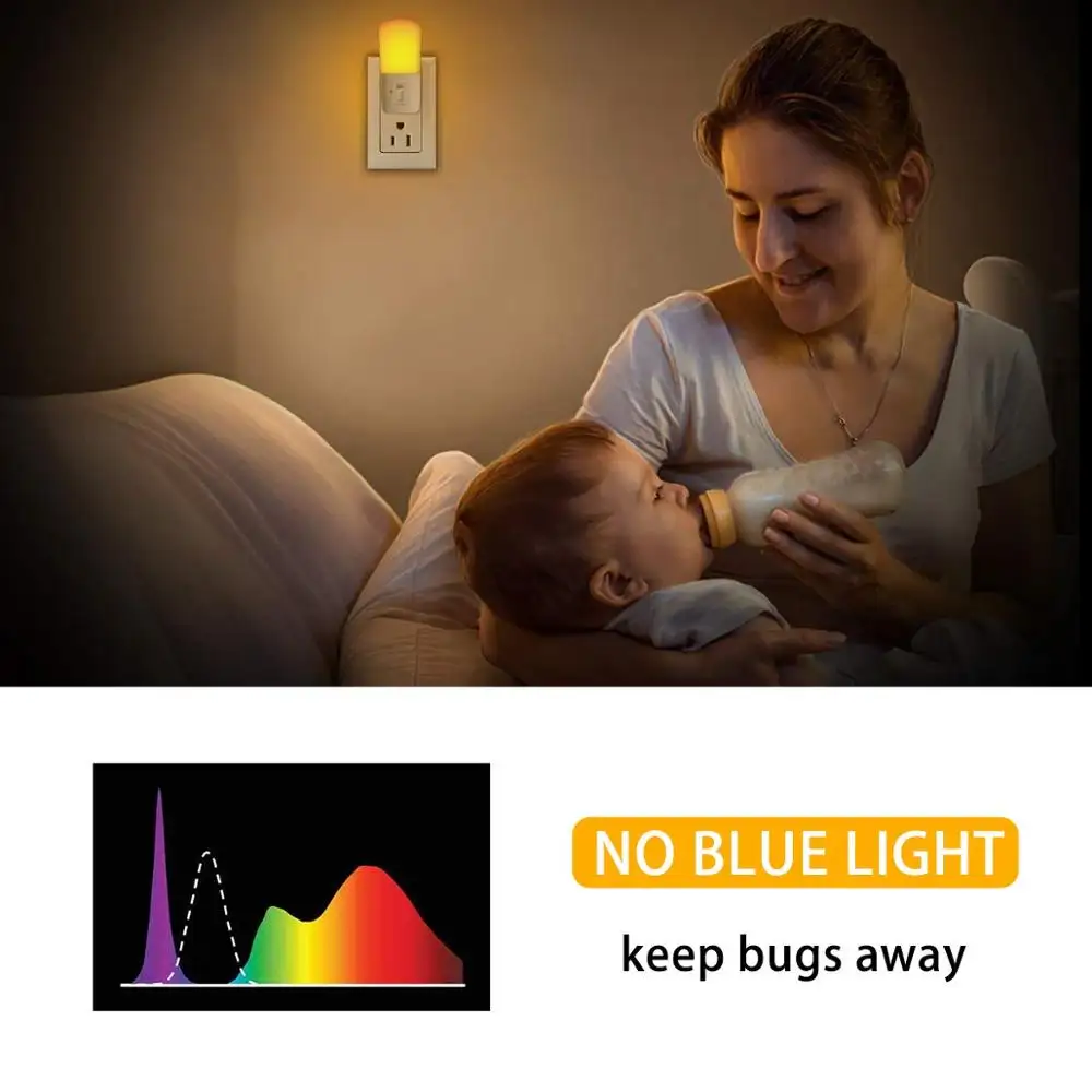 LOHAS Veilleuse Offre Spéciale Lumière du crépuscule à l'aube Veilleuse LED Ambre Dimmable Veilleuse LED pour chambre d'enfant bébé