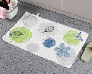 Alfombrilla de baño de pelo de poliéster de franela de 75x45 CM personalizada, absorbente de agua, TPR, antideslizante, impresión Digital, bonita para uso doméstico y hotelero - Product Image 1