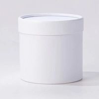 Vente en gros de boîte cadeau de mariage en papier cylindrique avec couvercle et base en carton emballage de fleurs de roses boîtes vides pour chapeau rond boîte à fleurs en tube