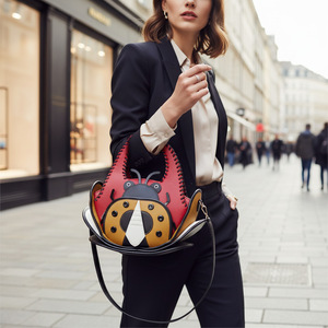 Borsa di Lusso a Forma di Coccinella, Design Creativo 3D, Borsetta da Donna con Manico Superiore e Tracolla - Product Image 5