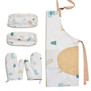 Women's <b>Apron</b> Set Waterproof Oil Proof Geometric Pattern <b>Kitchen</b> Home Use Durable Stylish - Product Image 5