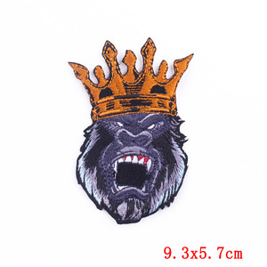 Punk Gorilla Geborduurde Vilten Doek Sticker Pvc Plastic Computer Patch Voor Kleding Accessoire Decoratie