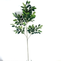 Feuilles artificielles à tige unique LUYI, plantes vertes artificielles pour la décoration de la maison