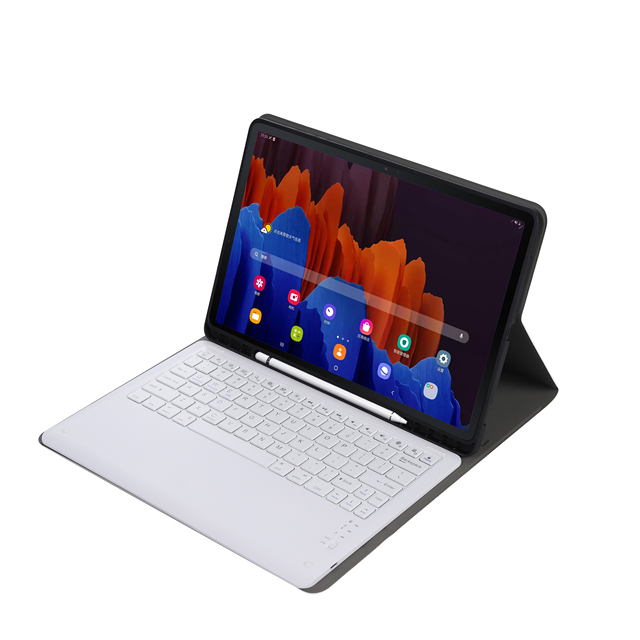 Wireless Keyboard Case Keyboard Holder With Pen Slot for Samsung Galaxy Tab S7 FE T736 S7 Plus