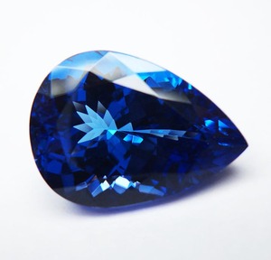 Pierre précieuse tanzanite de qualité supérieure certifiée, en forme de poire facettée, disponible en tailles calibrées pour l'exportation PDM GEMS - Product Image 3