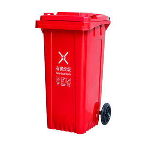 Poubelle de recyclage 120L rectangulaire extérieure en HDPE avec roues pour tri des déchets - Product Image 4