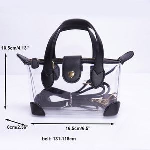 Custom DIY Portable Women's Zipper Waterproof Crossbody <b>Bag</b> <b>Clear</b> PVC Mini Tote Shoulder Messenger <b>Bag</b> Fashionable <b>Travel</b> - Product Image 6